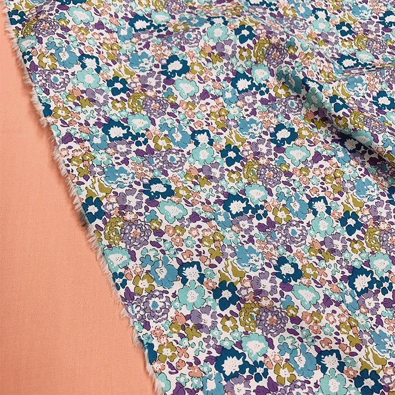 145x50cm Cotton Small Flower Fabric DIY Clothes Women\'s Handmade Children\'s Clothing  Cloth