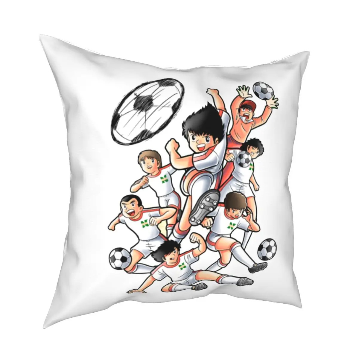 Captain Tsubasa Newteam Pillow Covers Polyester Bed Car Cushion Case Creative Decorative Pillowcase 45*45cm