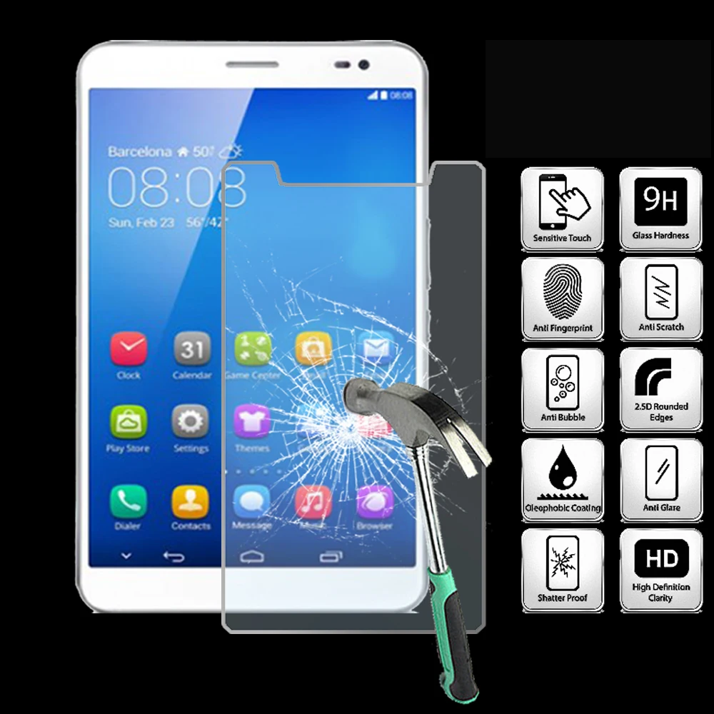 

Закаленное защитное стекло для планшета HuaWei Mediapad T1 7,0-9H, Взрывозащищенная Высококачественная пленка для экрана