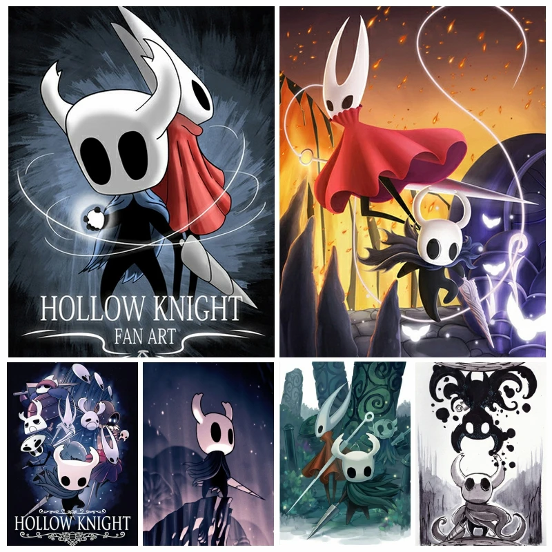 

Hollow Knight Game 5d Diamond Painting Rhinestone Picture Hornet Adventure Journey Mosaic Cross Stitch Kit Wall Art Room Decor