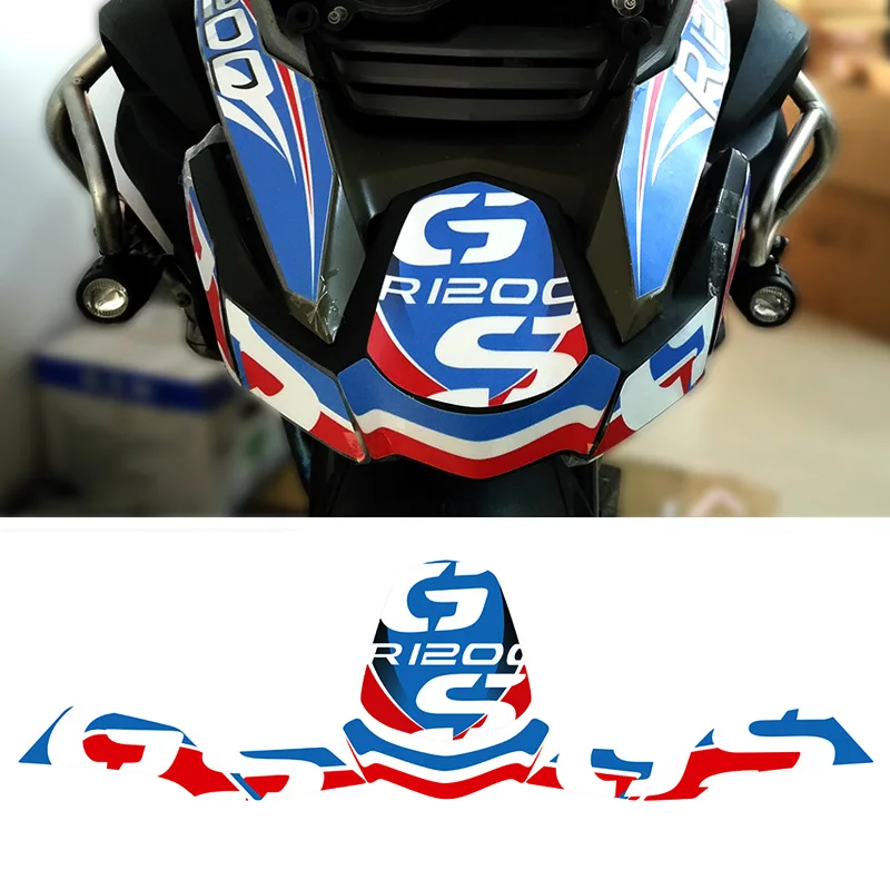 For BMW R1200GS R1200 R 1200 ADV GS GSA Front Fender Beak Extension Cove Windshield Screen Windscreen Stickers Decals Adventure