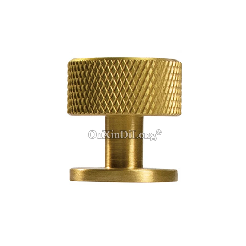 

On Stock 10PCS Solid Brass Knurled Furniture Pulls Handles Drawer Knobs Cupboard Wardrobe Closet TV Wine Cabinet Pull Knobs