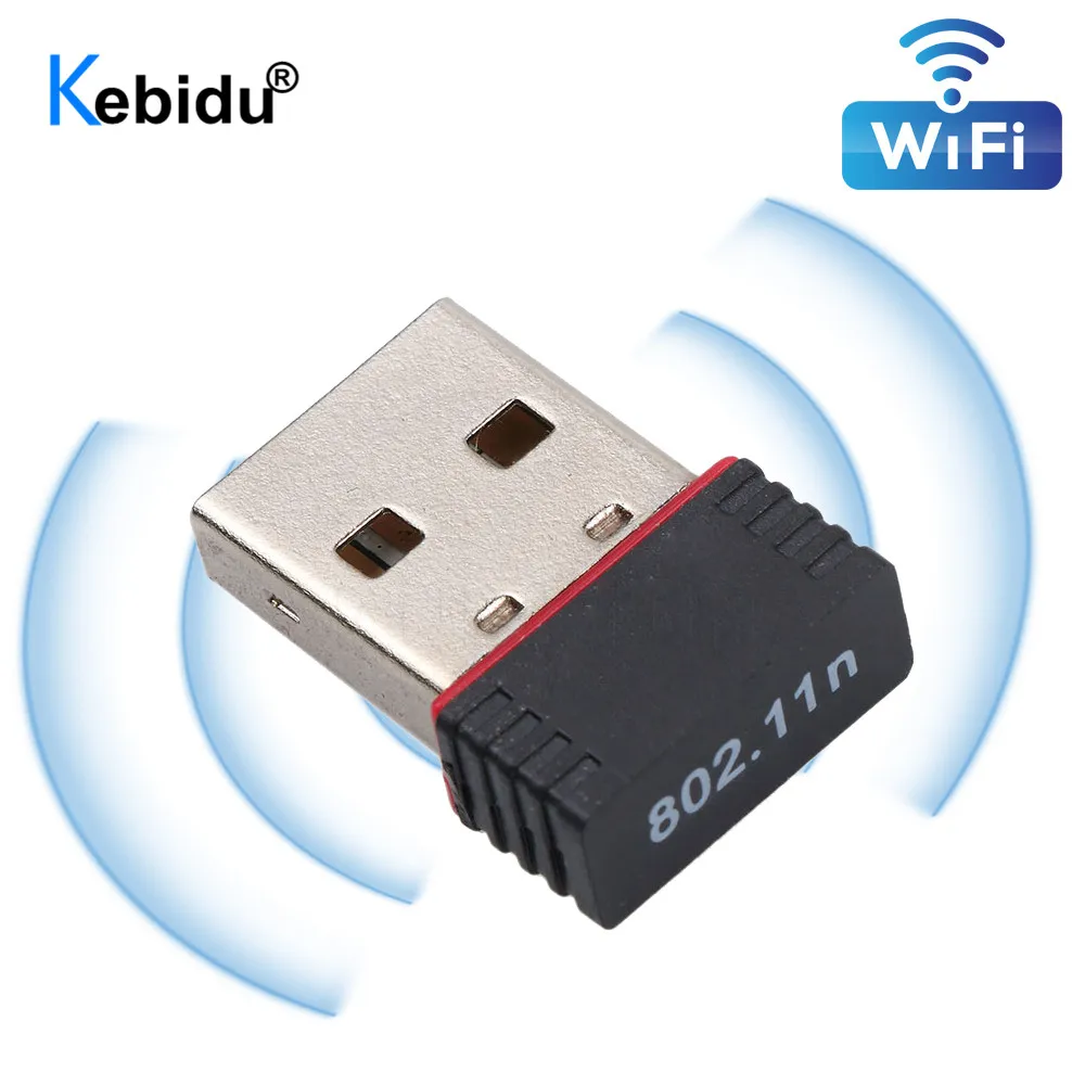 

Kebidumei 150Mbps External Network Card USB Wifi LAN Adapter Wi-Fi USB Wireless Receiver Dongle For PC Laptop Computer RTL8188