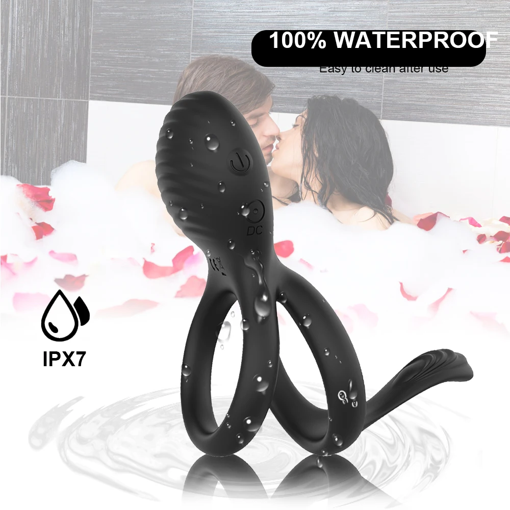 7 Speed Penis Vibrator with Remote Control Vibrating Cock Rings Delay Ejaculation Prostate Massage Penis Ring Sex Toy for Men