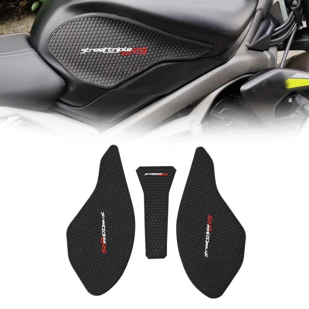 Moto Gymkhana Anti-slip Tank Pads Sticker Side Gas Knee Grip Traction Pads For DAYTONA 675 /R Street Triple 765 R/RS 2013 - 2020