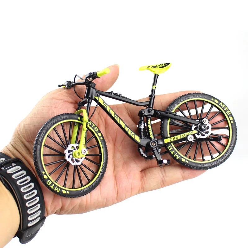 

Alloy Bicycle Model Diecast Metal Finger Mountain bike Racing Toy Bend Road desktop cake Collection Toys for children/adult