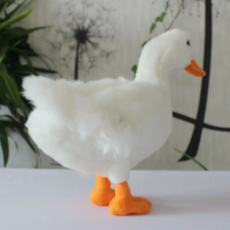 lifelike toy about 28x27cm white duck plush toy soft doll baby toy Christmas gift h0527