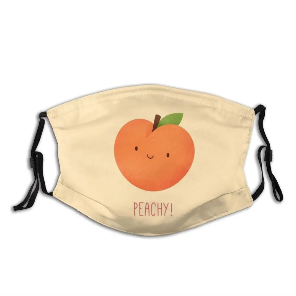 

Peachy! Print Washable Filter Anti Dust Mouth Mask Peach Peachy Food Foodie Eat Fruit Fruity Friend Best Friend Yum Yummy