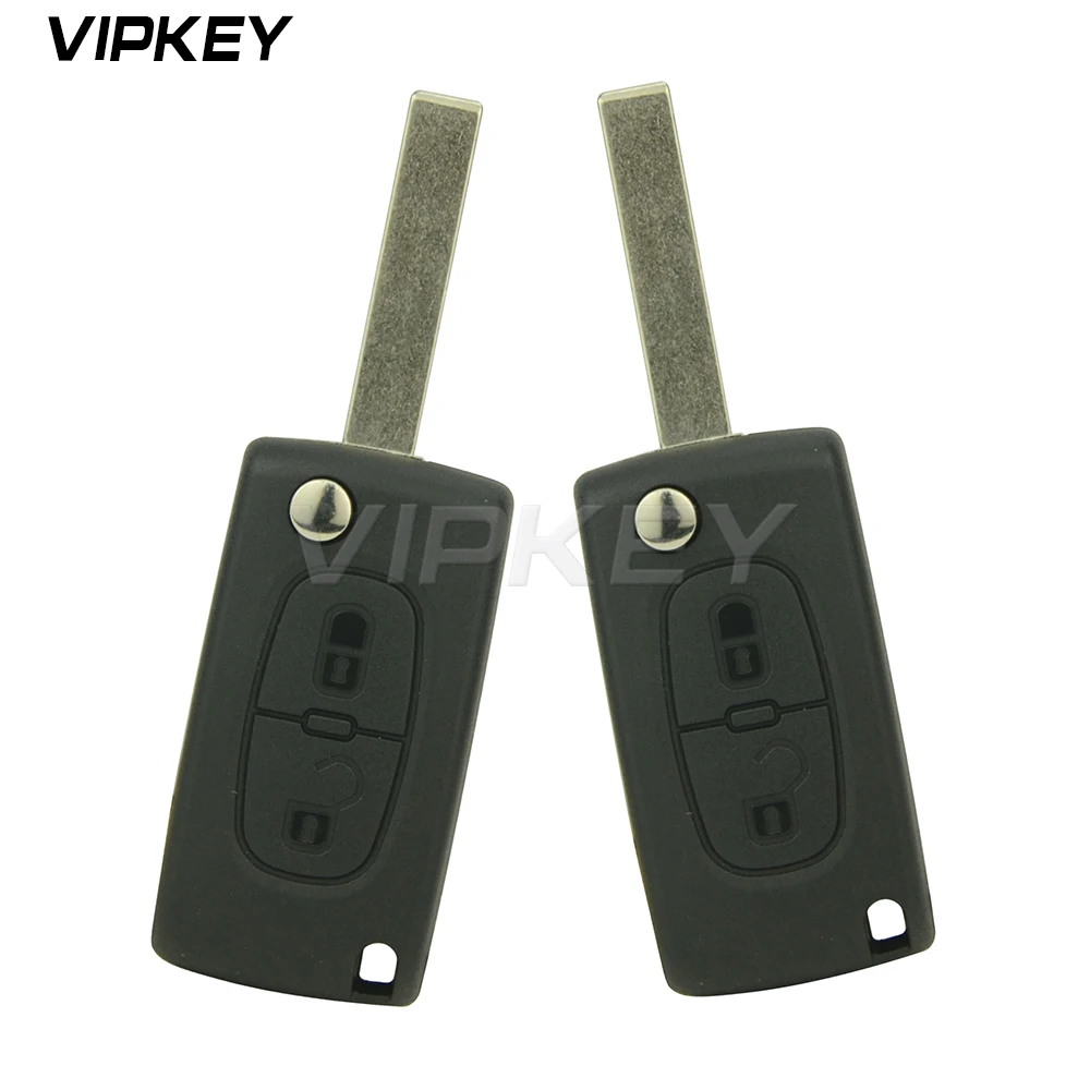 

Remotekey 2pcs CE0536 MODEL 207 307 308 Car Flip Remote Key For Peugeot Citroen 2 Button 434mhz HU83 Key Blade Remotekey