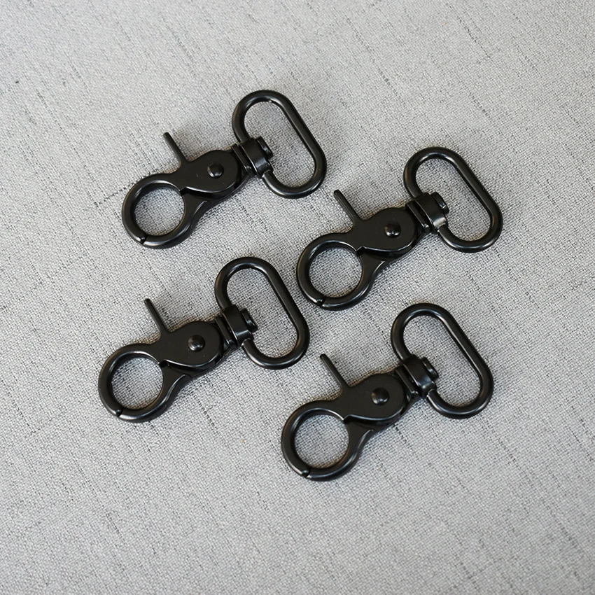 

20 Pcs/Lot 25mm Black Metal swivel hook Clasps Lobster use for Dog Collar Keychain Swivel Trigger Clips Snap Hook DIY Accessorie