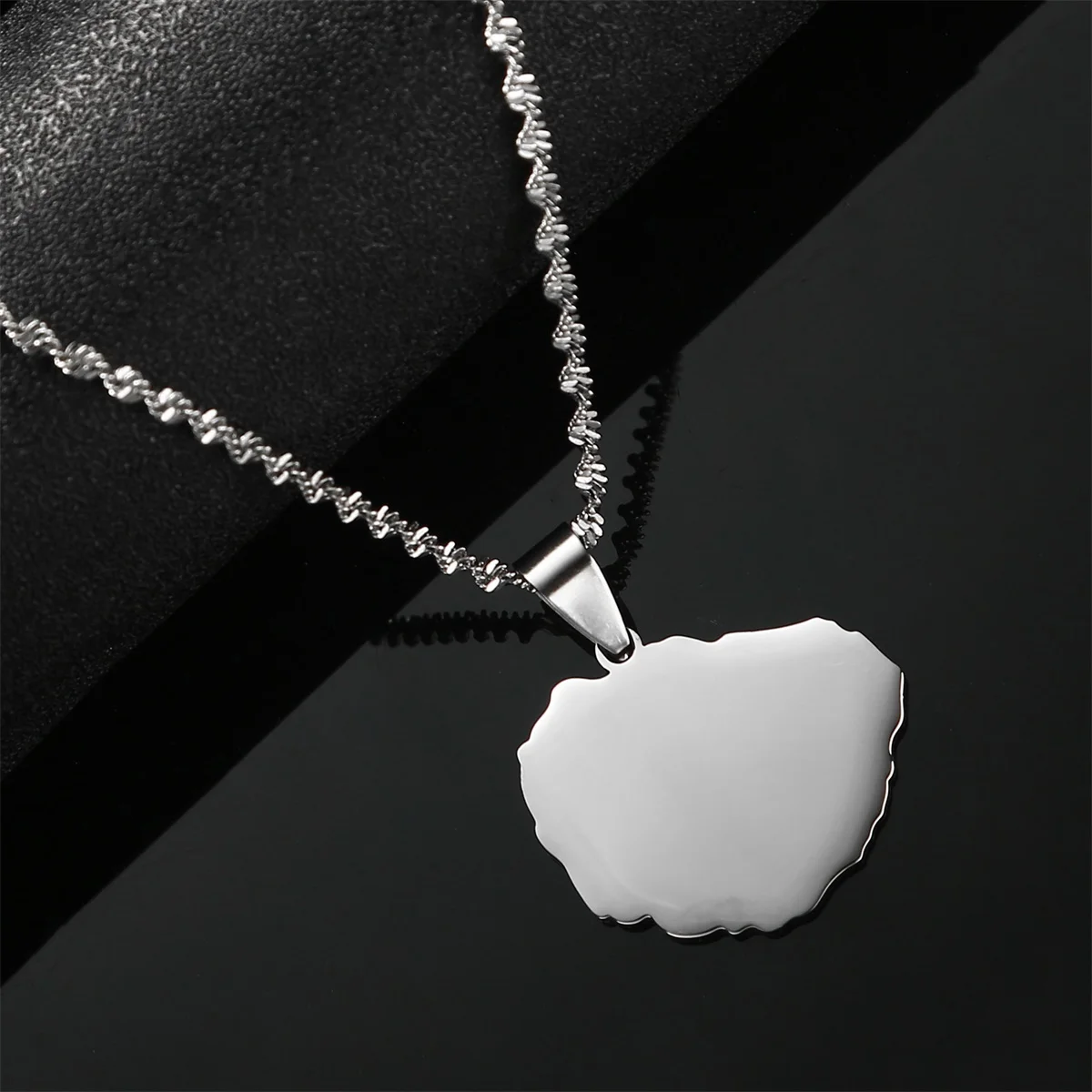 Spain Islands La Gomera Map Pendant Necklaces For Women Stainless Steel Ethnic Jewelry