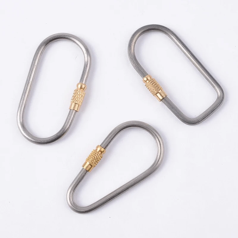 Легкий Карабин из титанового сплава D-Ring запирающий Карабин брелок d-образный зажим Bucke Hook EDC Gear