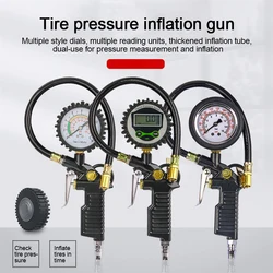 Digital Car Tire Pressure Gauge Gun Type Inflation Monitoring Deflatable Air Compressor Motorcycle SUV Air Pump Tyre Repair Tool