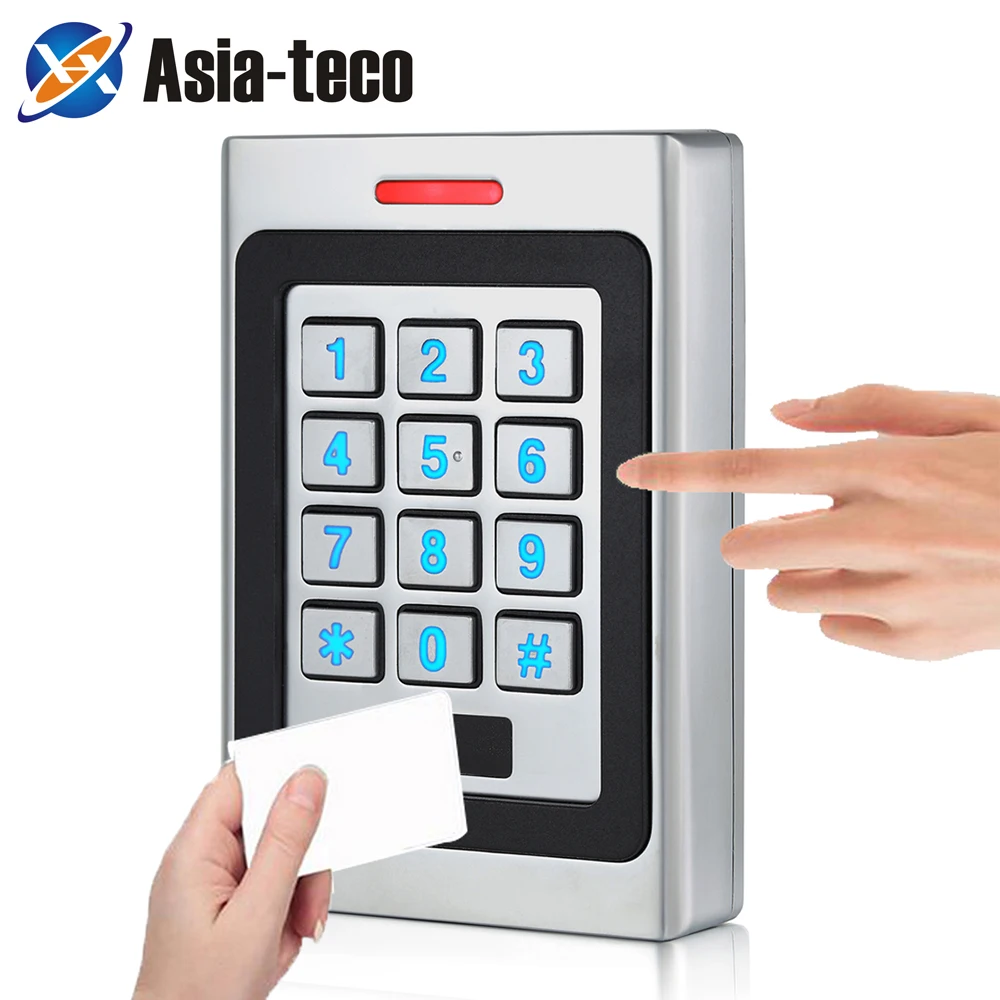 

RFID Keypad Access Control System Kit Door Lock 125KHz EM Card IP67 Waterproof Metal Case Security Entry Door Reader Standalone