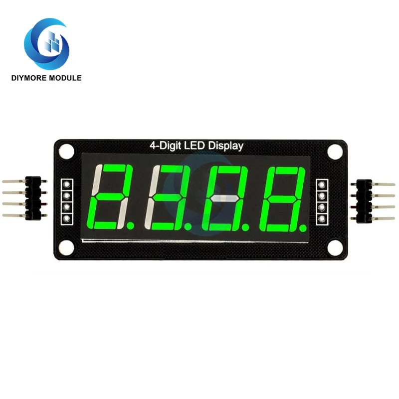 TM1637 4-Digit 7 Segments Digital LED Display Module 0.56 inch Display Tube Decimal Clock Double Dots Module Board for Arduino