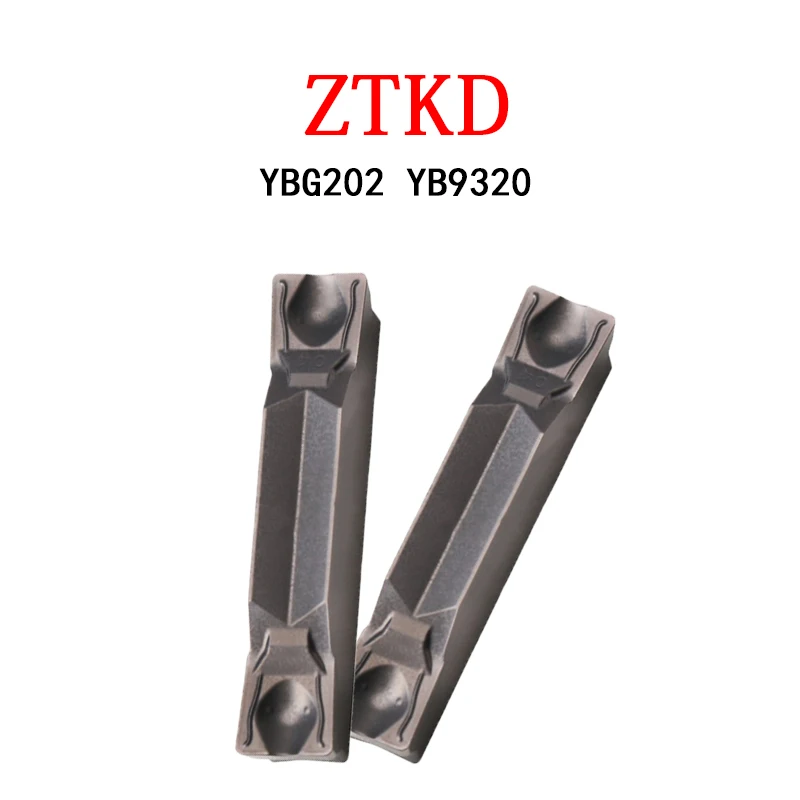 Ztkd 0608 mm Yb9320 Ybg202 Duplo Entalhado Lâmina de Corte mm Carboneto Inserções Cnc Grooving Torno Tunring Ferramenta Cortador Barra Ztkd0608