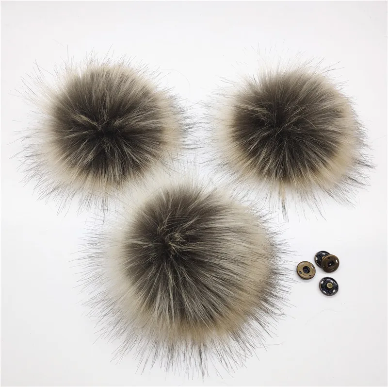 Winter Fluffy Imitated Polyester Fur Pompoms For Beanies Caps 15cm Artificial Pom poms For Knitted Skullies Hats Bags Keychain