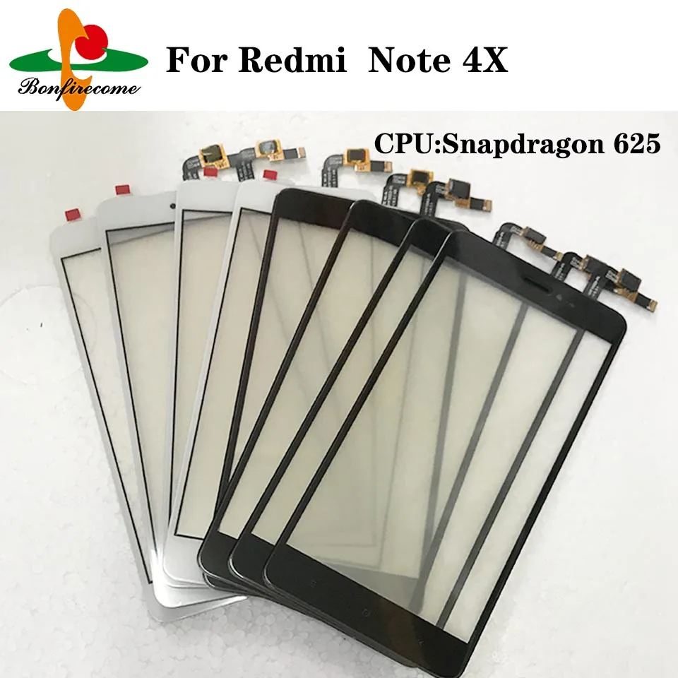 

10Pcs\lot Touchscreen For Xiaomi Redmi note 4X Touch Screen Panel Sensor LCD Display Glass Digitizer Replacement