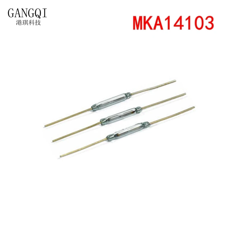 10PCS MKA14103 2*14mm Reed Switch magnetically controlled switches 2mm x 14mm glass New