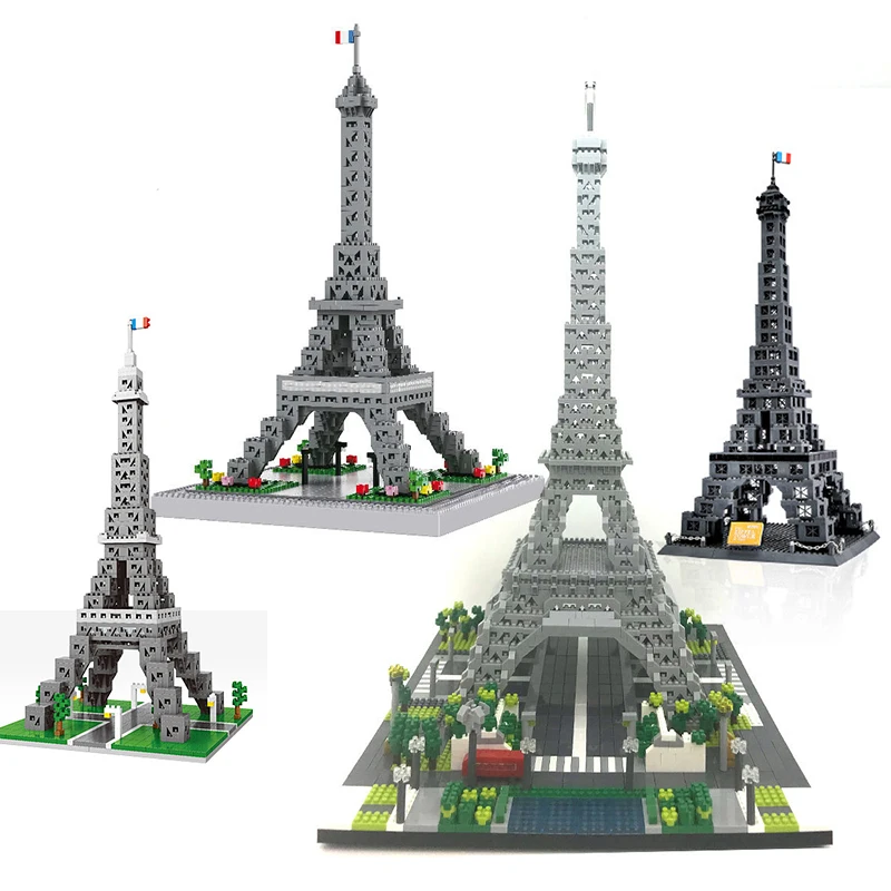 

Eiffel Tower Diamond Architecture Sets France Paris Model Building Mini Blocks City Effiel Iron Lady Bricks World Famous Toys