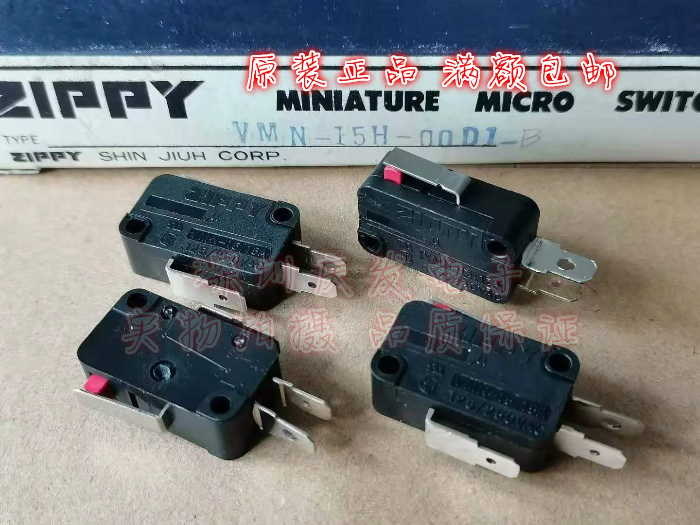 Original New 100% VMN-15 stroke limit micro switch with handle red dot high current 15A250V