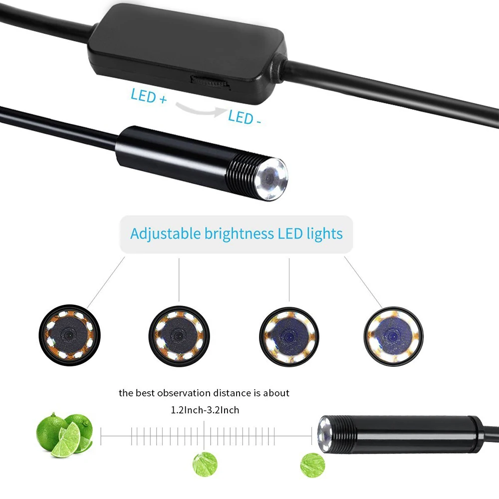 1200P bezprzewodowa kamera WIFI endoskop USB boroskop dla Iphone Android IOS endoskop Mini wodoodporna kamera 8MM 2M 5M 10M twarde