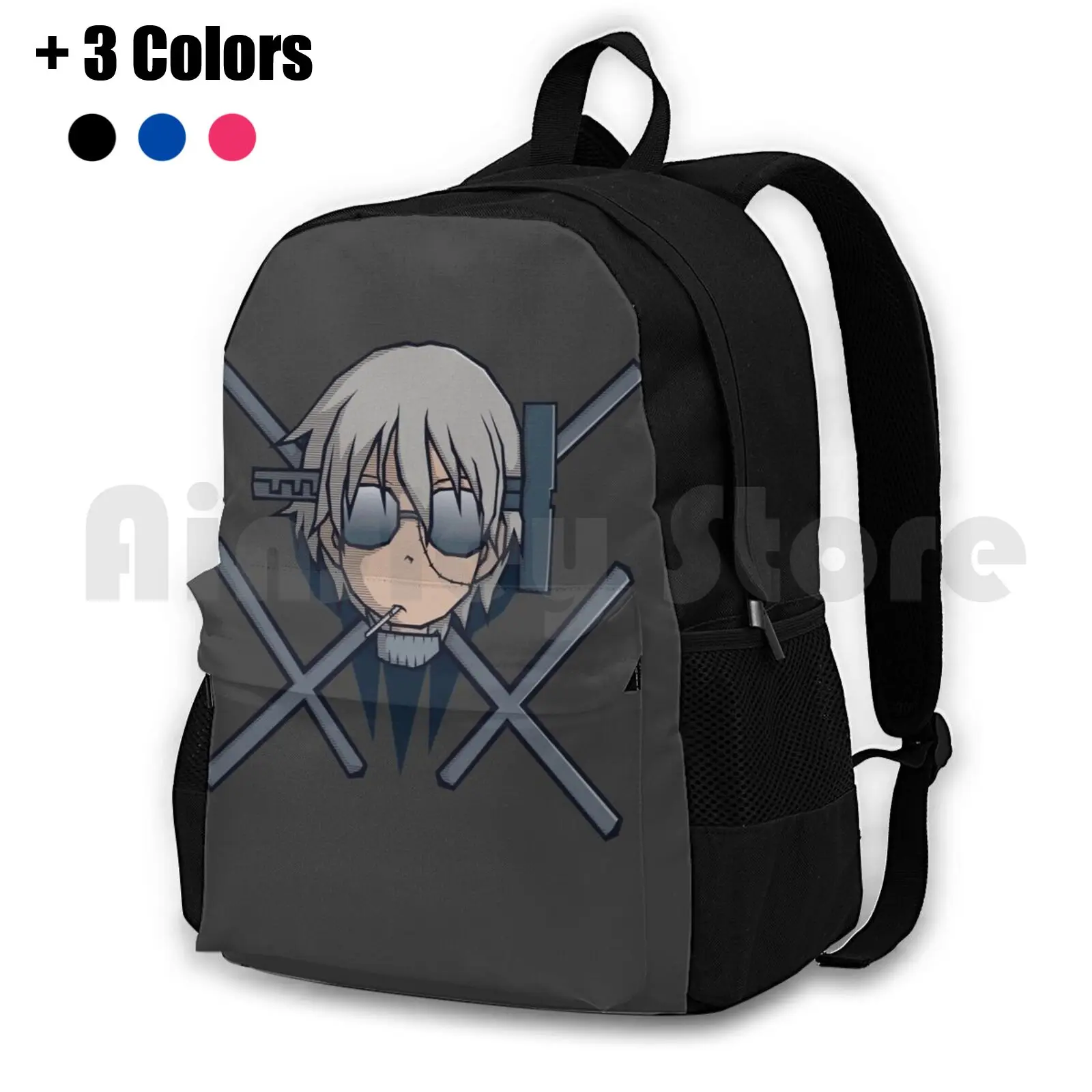 Soul Eater Anime Dr. Stein Head Outdoor Hiking Backpack Waterproof Camping Travel Soul Eater Soul Eater Stein Anime Manga