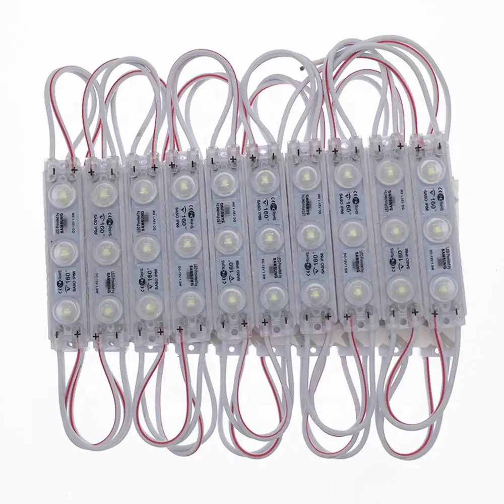 DC12V SMD 2835 LED Module Lighting IP68 Waterproof 3 LED Back Lights Mirror light Red Blue Green White Led Modules Chip 1000pcs