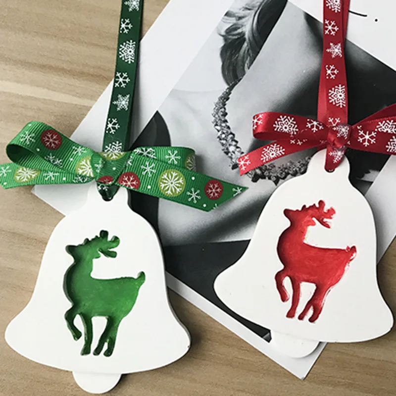 Crystal Resin Mold Christmas Tree Pendant Tag Casting Ornament Decorative Silicone Mold For Resin DIY Jewelry Making