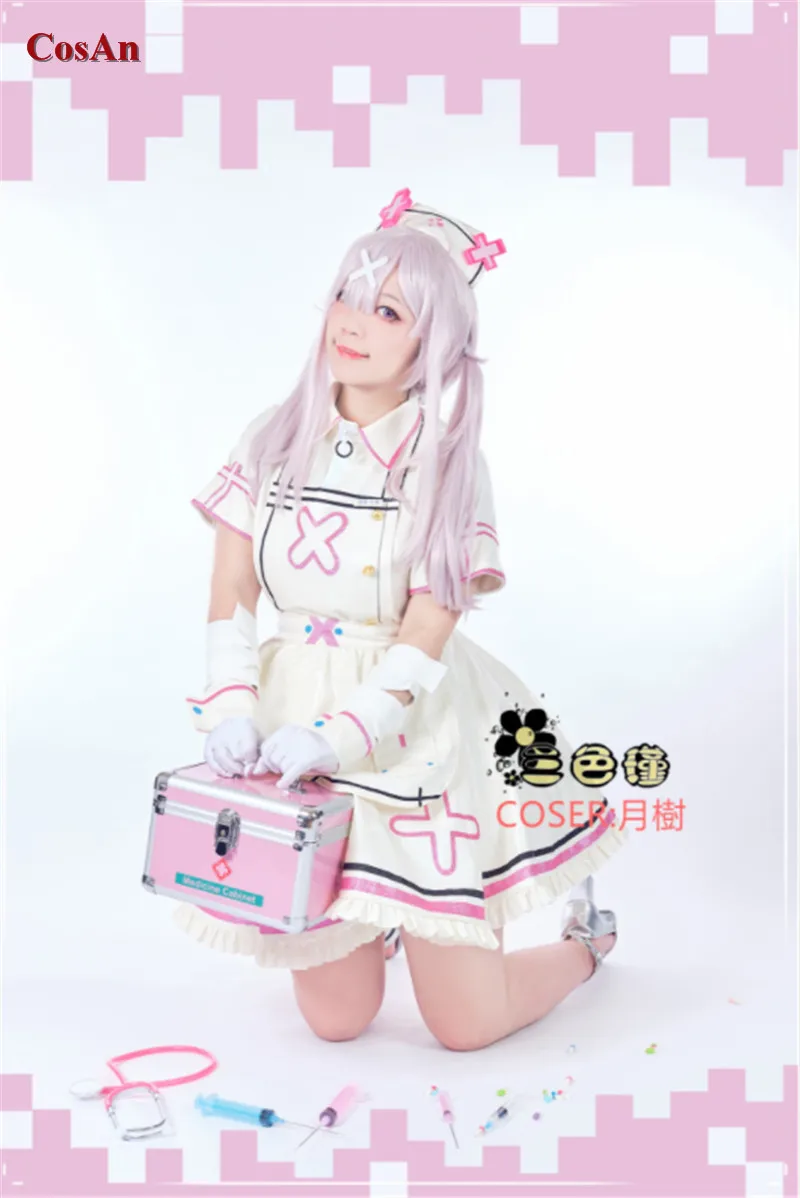 

Новый аниме VTuber Sukoya Kana косплей костюм милая униформа медсестры Женская активвечерние одежда для ролевых игр на заказ любой размер