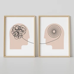 Canvas Painting Talking Helps Therapist Office Art  Printable Wall Nordic Posters and Print Wall Picture for Doctor Office Decor