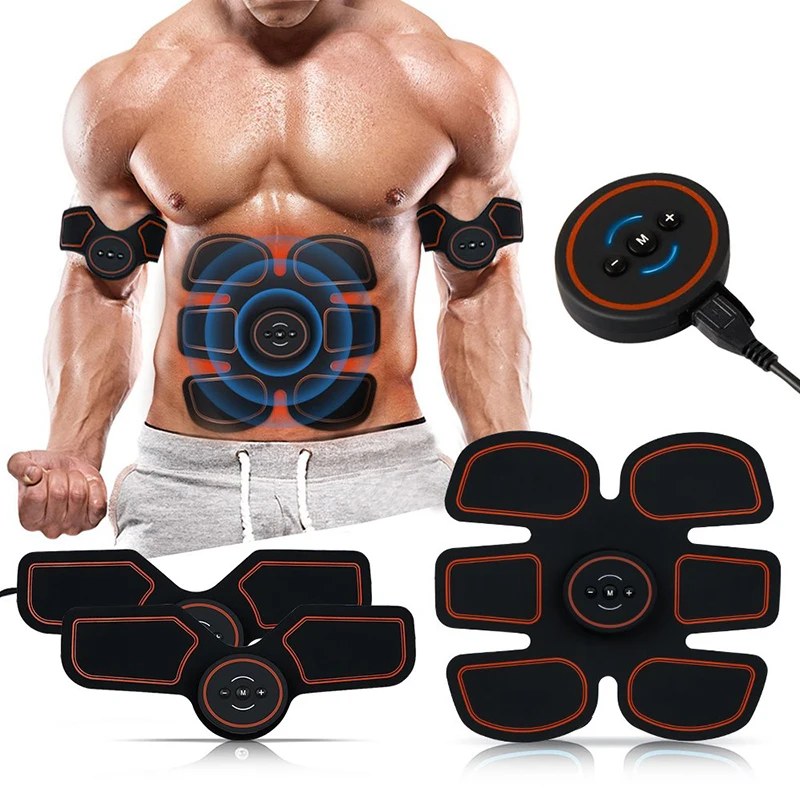 

ABS Abdominal Stimulator Toner EMS Smart Electro Stimulation Muscle Legs Arm Trainer Massager Fitness Machine Home Gym Equipment