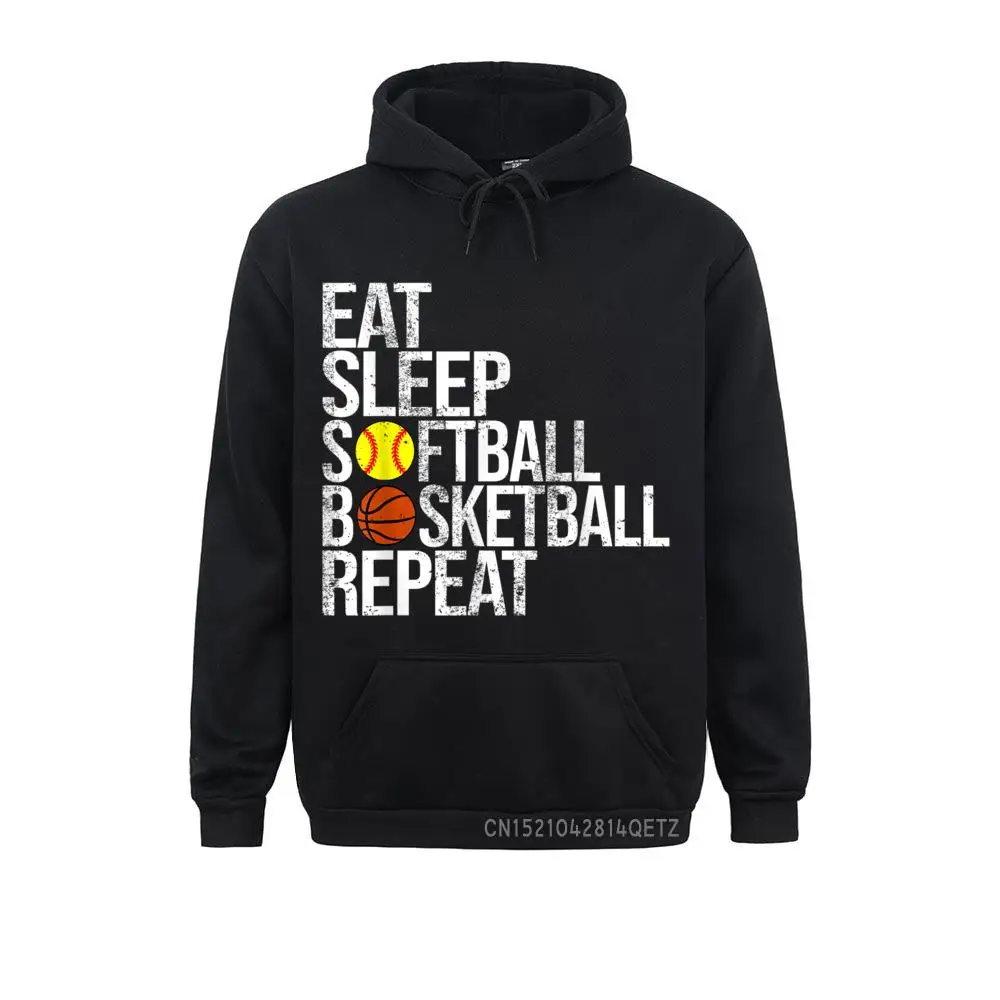 

Eat Sleep Softball Basketball Repeat Funny Ball Chic Group Ostern Day Mens Hoodies Hoods Funky Long Sleeve Sweatshirts