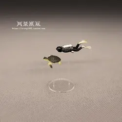 Miniatures Ocean Diving Diver Action Figures Model Underwater World Sea Turtle Explore Dive Decoration Accessories Figurine Toys