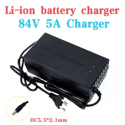 72V 5A lithium battery charger for 20S 84V lithium ion battery AC 110-220V smart charger UE/US plug DC 5.5/triangular plug