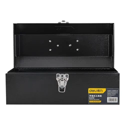 Deli 15 Inches Toolbox Tool Storage Made Of Cold-Rolled Steel Compressive Seismic And Strong Metal Lock