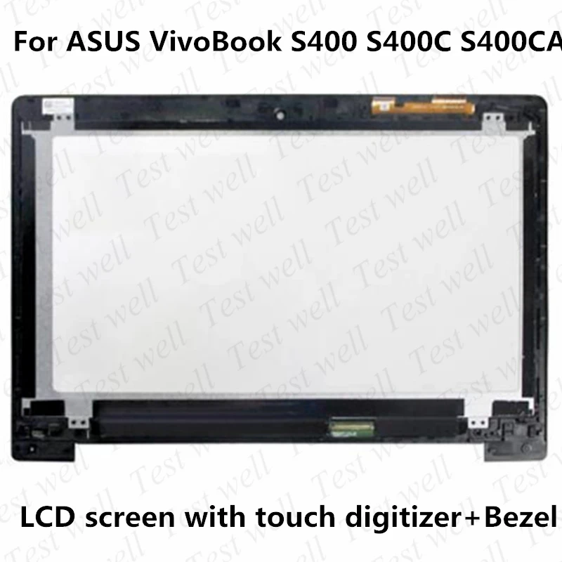 

Original 14" For ASUS VivoBook S400 S400C S400CA LCD Display Touch Screen Digital Matrix Assembly With frame JA-DA5343RA