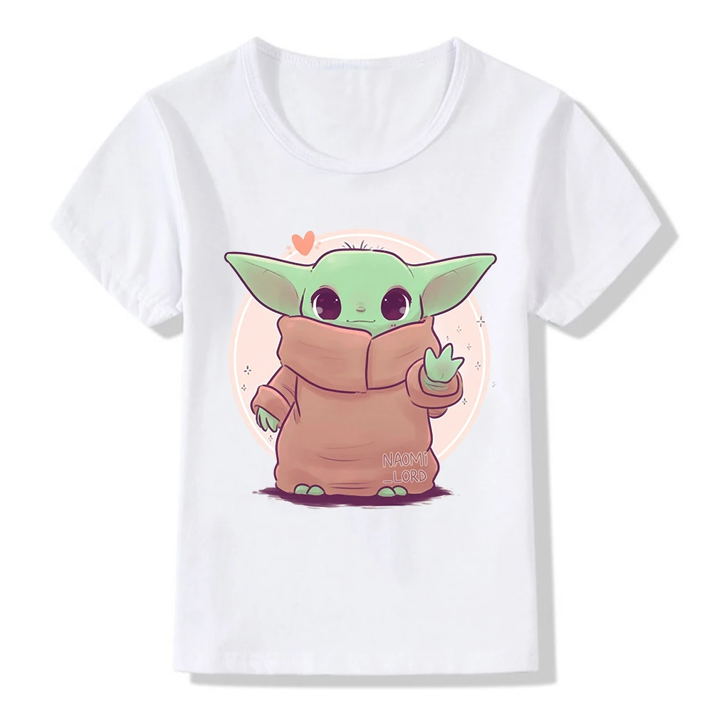 Yodas Disney Kids Clothes T-Shirts Toddler T Shirts Children's Cartoons Kawaii Fashion Tops Boy Girl Outfits Tee Shirt