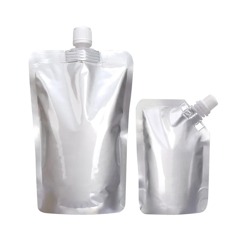 

100pcs Creative aluminum foil spout bag 100ml 200ml 300ml 400ml 500ml milk tea coffee juice drinking liquid packaging bags