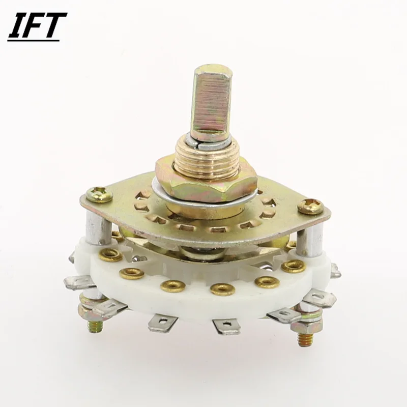 1P11T Band Channel Ceramic Rotary Switch Selector w Handle