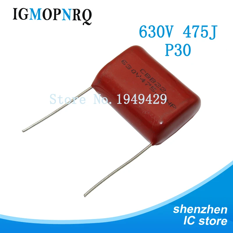 

5pcs/lot 630V475 630V475J 4.7UF Pitch 30MM 630V 475 CBB Polypropylene film capacitor