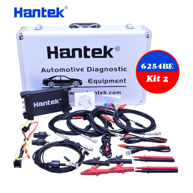 Hantek 6254BE Digital oscilloscope kit 250MHz Bandwidth Automotive Oscilloscopes Car-detector 4 CH 1Gsa/s USB PC Osciloscopio