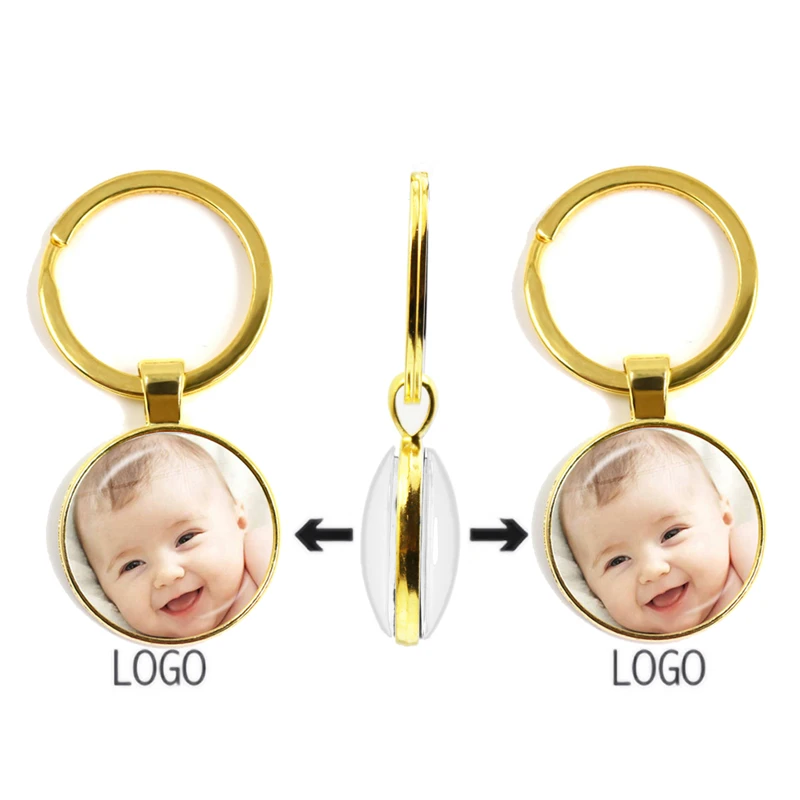 Personalized Custom Double Side Keychain Mum Dad Baby Children Grandpa Parents Angel Key Ring For Family Anniversary Gift