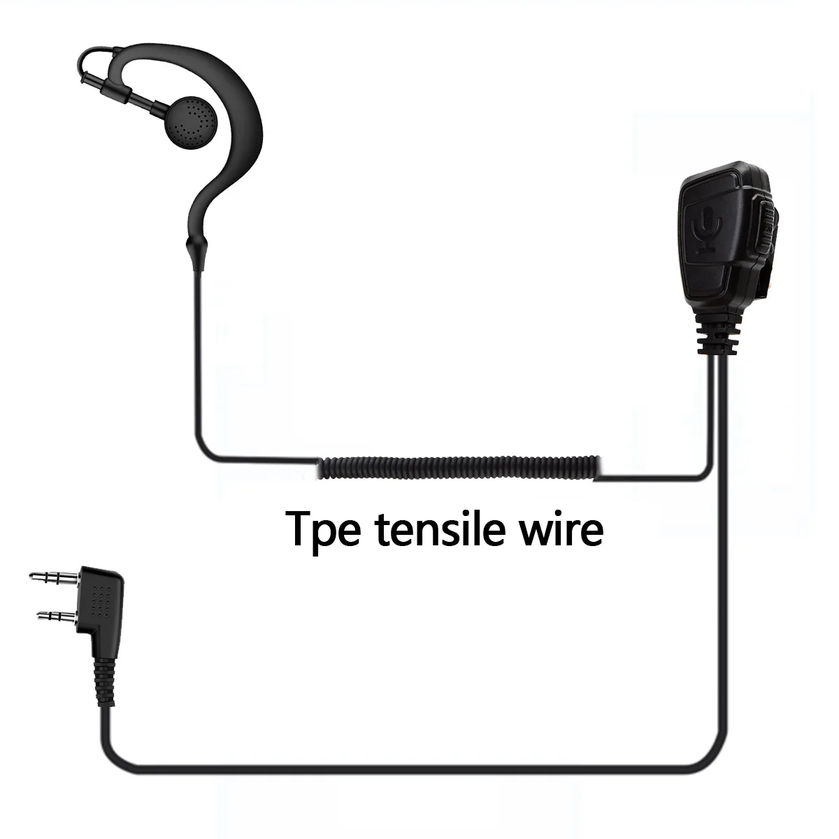 

New ABBREE 2 Pin K Plug Type Mic Earpiece Walkie Talkie Headset For Baofeng UV-5R/UV-82/888S/UV-S9 PLUS Two Way Radio