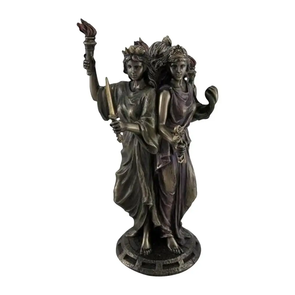 Three Goddess Statue Greek Religious Triple Form Hecate Goddess Statue Resin Crafts Home Decor For Meditation Home decorations