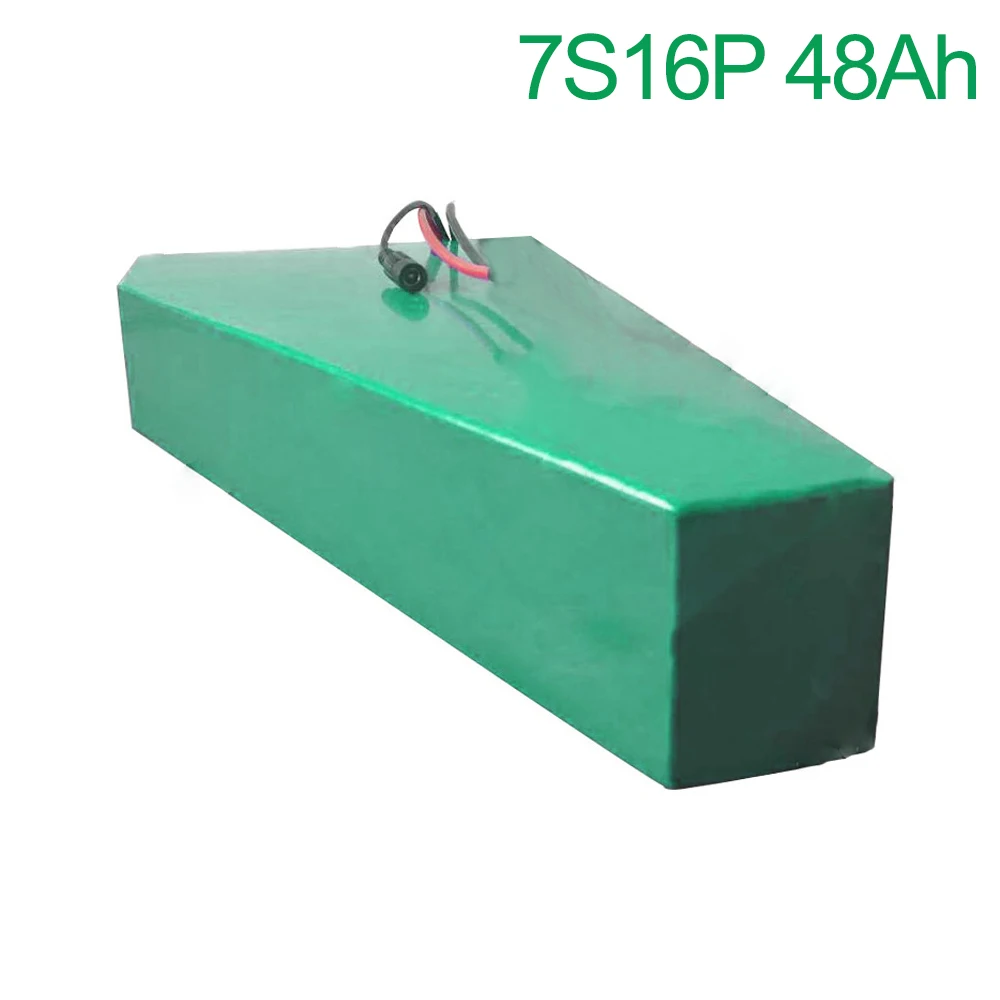 24V 48Ah 25.9V 7S16P 18650 Li-ion Battery Pack E-Bike electric bicycle  265x260x200x70x70x45mm