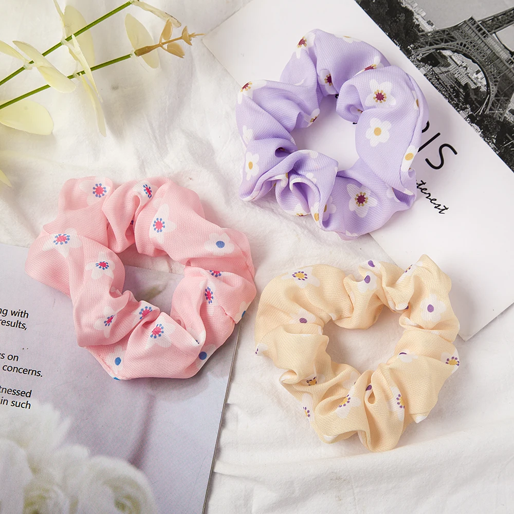 3/5/6 Set Satin Scrunchies Elastic Rubber Hair Tie Bands Women Headband Girl Hairband Female Hair Accessories Ponytail Holders