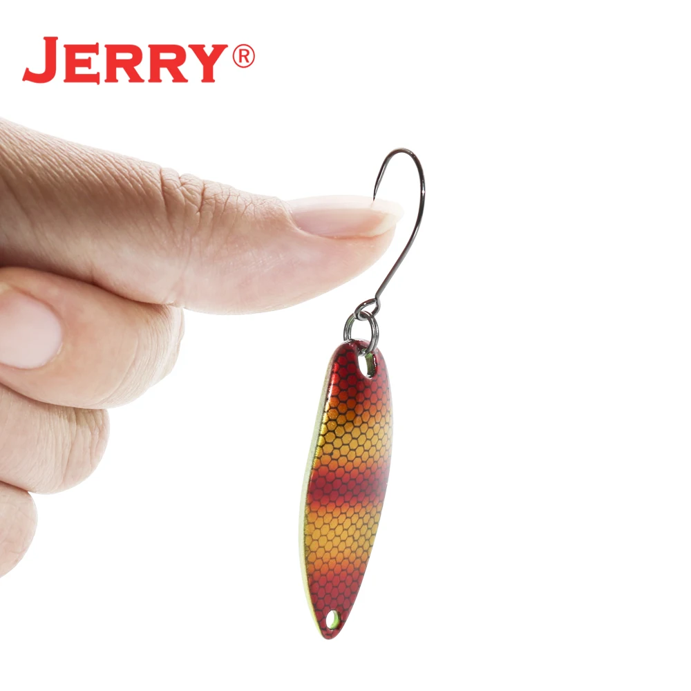 Jerry Fishing Lures Stream & Area trota cucchiai piccoli filatori leggeri ami singoli di alta qualità esche dure