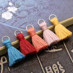 10Pcs 2cm Cotton Hang Ring Short Tassels Trim Pendant DIY Crafts Jewelry Earrings Clothing Home Textiles Fringe Trim Materials