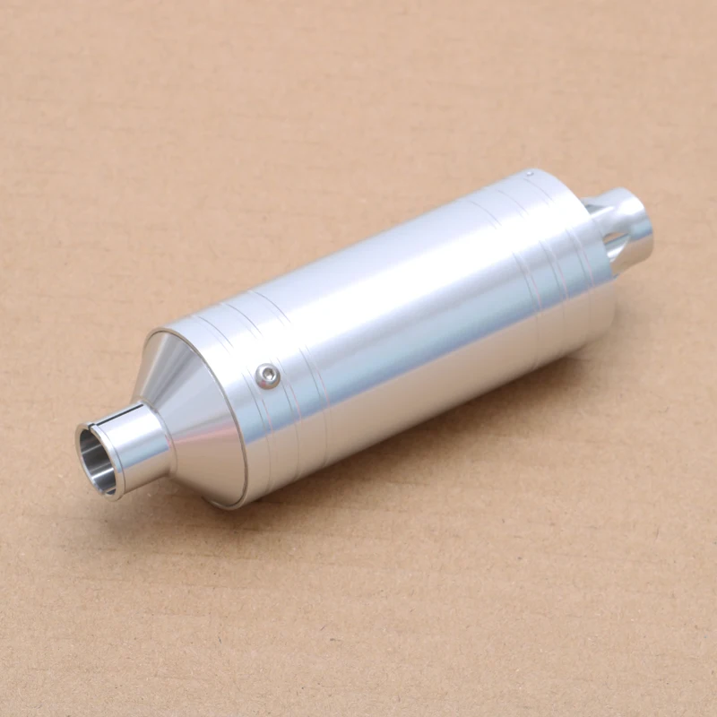 Silencer Aluminum Acoustical Damper Exhaust Pipe Motor Sound Muffler Noisy Eliminator Reducer for RC 26CC Petrol Boat Gas Engine